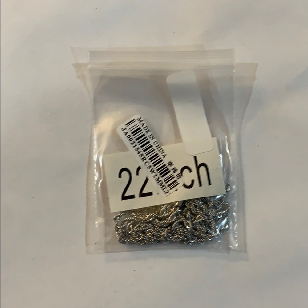 925 sterling silver 2mm rope chain.  22 inches